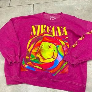 Pink nirvana hoodie